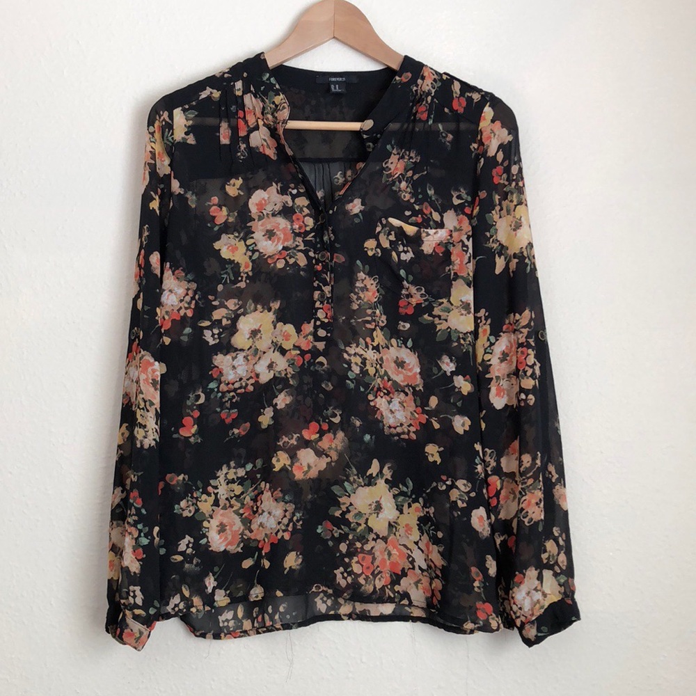 Floral Forever 21 blouse